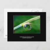 Wereld in een druppeltje briefkaart (Voorkant / Achterkant)