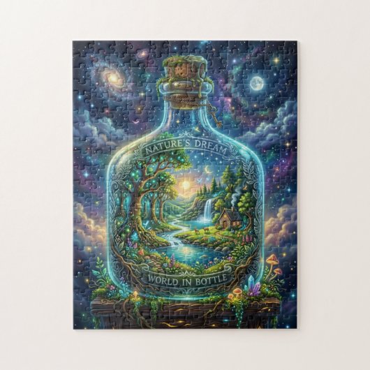 Wereld in een fles legpuzzel (Verticaal)