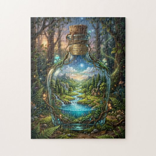 Wereld in een fles legpuzzel (Verticaal)