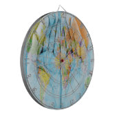 Wereld in handendartboard dartbord (Voorkant Links)