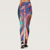 "Wereld in Technicolor: Satelliet Uitzicht digital Leggings (Achterkant)