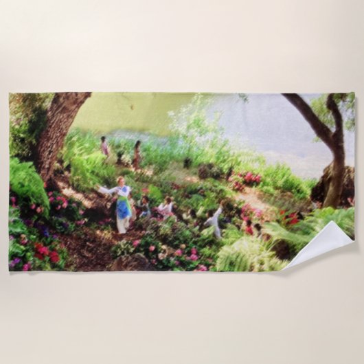 WERELD IS EEN CIRKEL strandlaken (Voorkant)