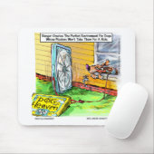 Wereld is het gelukkigst Dog Funny T - shirts Mokk Muismat (Met muis)