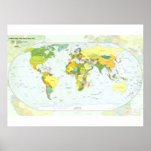 wereld+kaart+globe+land+atlas poster