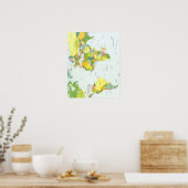 wereld+kaart+wereldbol+land+atlas poster (Keuken)