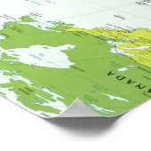 wereld+kaart+wereldbol+land+atlas poster (Hoek)