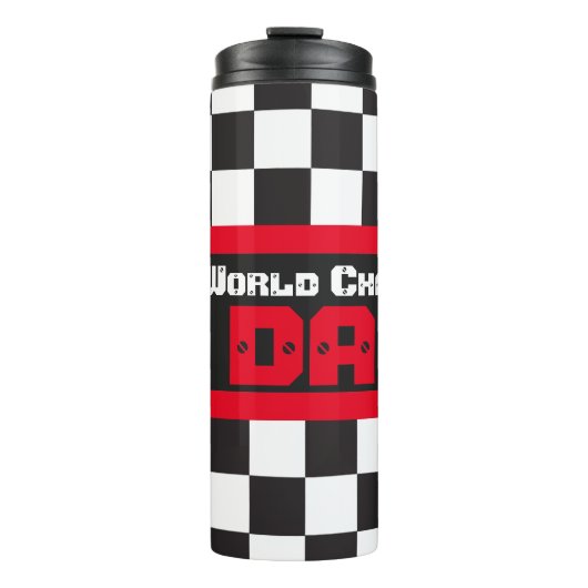 Wereld kampioen pap motorrace thermosbeker (Voorkant)