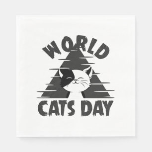 Wereld Katten Dag Servet