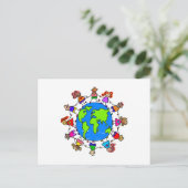 Wereld Kinder Briefkaart (Staand voorkant)