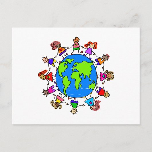 Wereld Kinder Briefkaart (Voorkant)