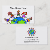 Wereld Kinder Visitekaartje (Voorkant / Achterkant)