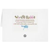 Wereld Konijn Verjaardag Kaart (Achterkant Horizontaal)