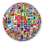 Wereld Land Vlag Kast Lade Knop Trek (Voorkant)