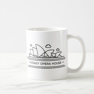 Wereld landmerk: Sydney Opera House Koffiemok