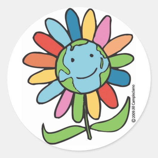 Wereld Liefde Blossom Stickers (Voorkant)
