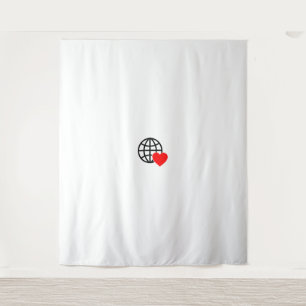 Wereld Liefde Tapijt Minimale Wandkunst   Esthetis Wandkleed