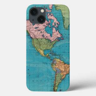 Wereld, Mercator-projectie iPhone 13 Hoesje