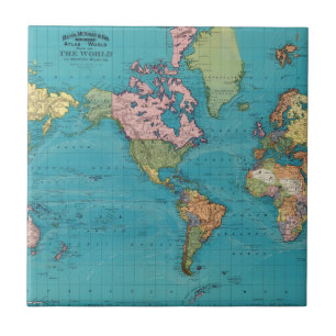 Wereld, Mercator-projectie Tegeltje