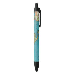 Wereld, Mercator-projectie Zwarte Inkt Pen