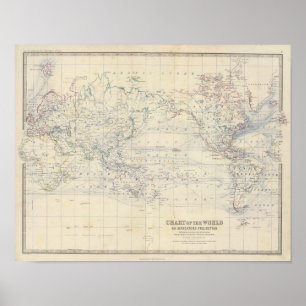 Wereld Mercators-project Poster