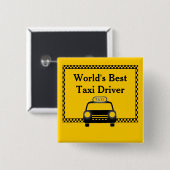 Wereld met de beste Taxi Driver Button (Voorkant /achterkant)