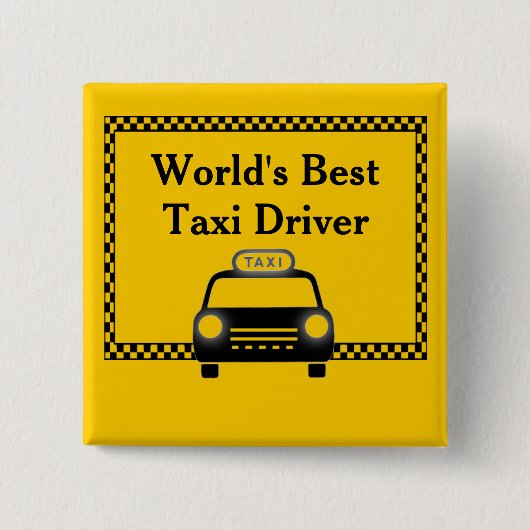 Wereld met de beste Taxi Driver Button (Voorkant)