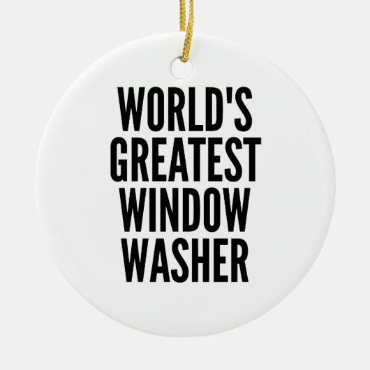 Wereld met grootste ruitenwisser keramisch ornament (Voorkant)