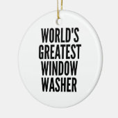 Wereld met grootste ruitenwisser keramisch ornament (Links)