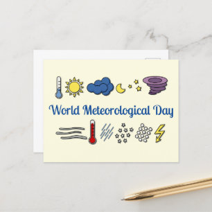 Wereld Meteorologische Dag Briefkaart