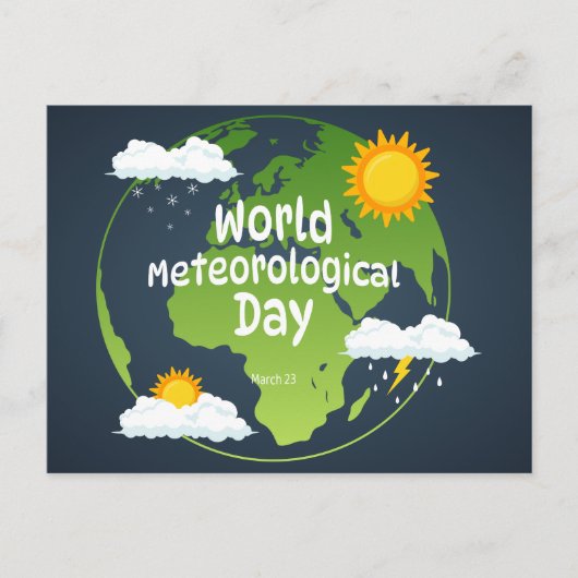 Wereld Meteorologische Dag Feestdagenkaart (Voorkant)