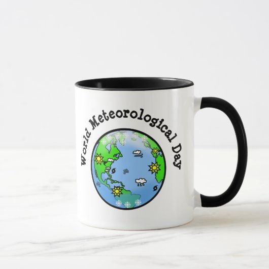 Wereld Meteorologische Dag met Aarde-Mok Mok (Rechts)