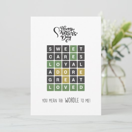 Wereld Moederdag, trend Moederdag Feestdagenkaart (Staand voorkant)