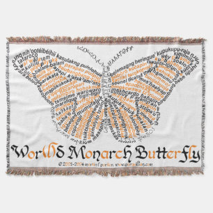 Wereld Monarch Vlinder Gooi Deken