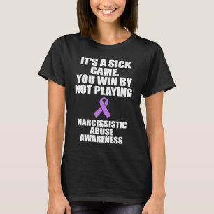 Wereld Narcistische Misbruik Bewustzijn Spel Survi T-shirt