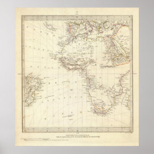 Wereld, nomonisch proj I Afrika en Zuid-Europa Poster