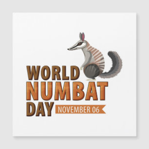 Wereld Numbat Dag Magnetische Uitnodiging