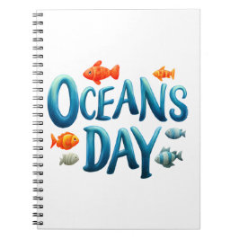 Wereld Oceanen Dag - Oceanen Dag viering met vis Notitieboek