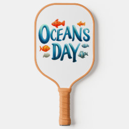 Wereld Oceanen Dag - Oceanen Dag viering met vis Pickleball Paddle