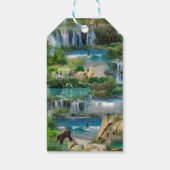 Wereld oceanen en rivieren, meren en sport cadeaulabel (Achterkant)