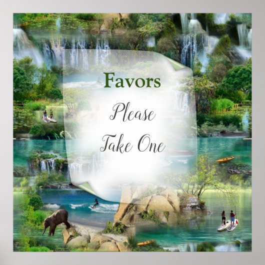 Wereld oceanen en rivieren, meren en sport poster (Voorkant)