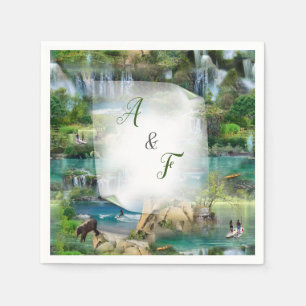 Wereld oceanen en rivieren, meren en sport servet