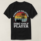 Wereld Okayest Disk Golf Player Funny Frisbee Golf T-shirt (Design voorkant)