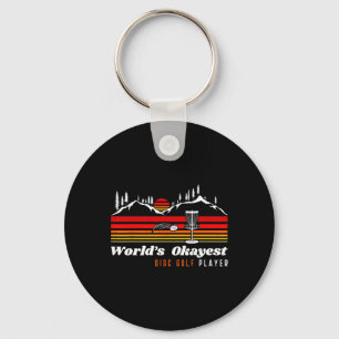 Wereld Okayste Disc Golf Speler Grappige Frisbee V Sleutelhanger
