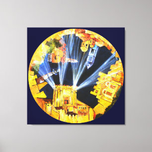 Wereld om te komen canvas afdruk