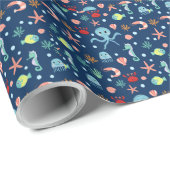 Wereld onder water cadeaupapier (Rol Hoek)
