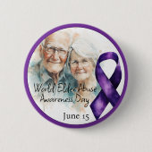 Wereld Ouderenmishandeling Dag 15 juni Ronde Button 5,7 Cm (Voorkant)