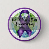 Wereld Ouderenmishandeling Dag 15 juni Ronde Button 5,7 Cm (Voorkant)