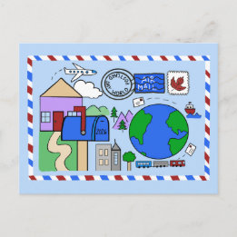 Wereld Postkaartdag 2026 - met rand Feestdagenkaart