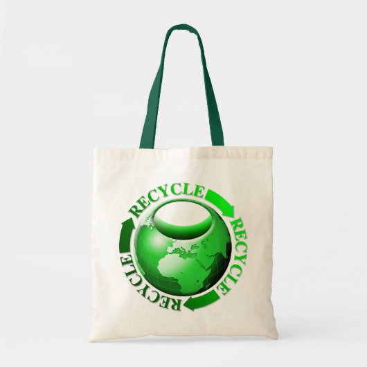 Wereld recyclen zakken tote bag (Voorkant)