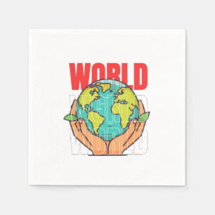 Wereld – Reisavontuur Globe-ontwerp Servet